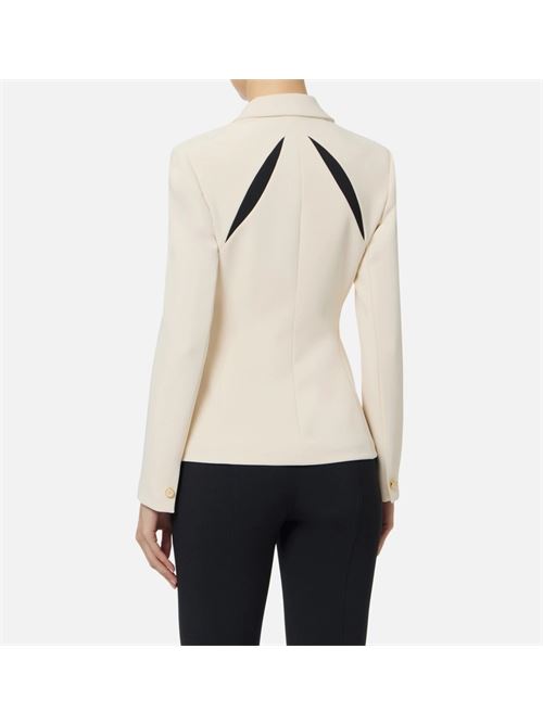 Giacca in crêpe leggero con cut-out bicolore ELISABETTA FRANCHI | GI19861E2.E84